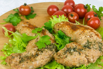 The image of fry meat