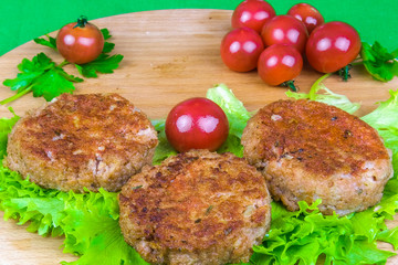 The image of fry meat
