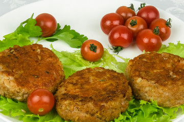 The image of fry meat