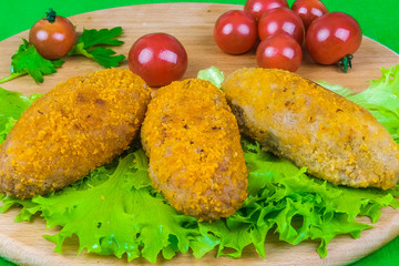The image of fry meat