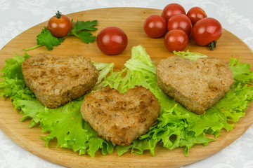 The image of fry meat