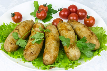 The image of fry sousage