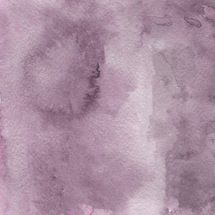 Pink watercolor texture with abstract washes and brush strokes on white paper background. Trendy look. Chaotic abstract organic design.