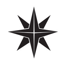 Icon of Christmas flat star icon gold vector isolated on white