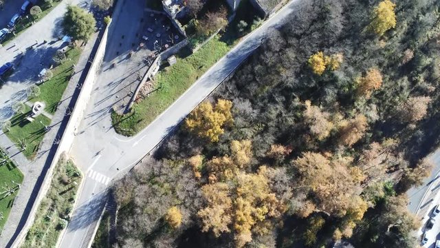 Ainsa. Village of Huesca. Aragon ,Spain. 4k Drone Video