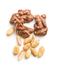 Peanuts covered chocolate.