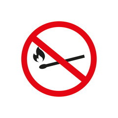 No open fire burning symbol.