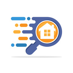 Vector illustration icon with the concept of responsive search service access for information on finding a home