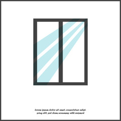 Window vector illustration on white isolated background. Layers grouped for easy editing illustration. For your design.