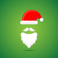 Santa Claus vector icon. Flat style