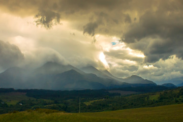Ben Nevis- the highest mountain in the British Isles.Grampian Mountains in the Lochaber area of the Scottish Highlands, close to the town of Fort William. 