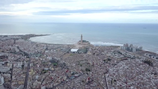 Aerial view of the city of Casablanca