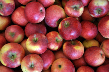 Background from collected red apple