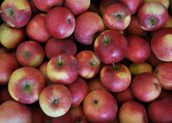 Background from collected red apple