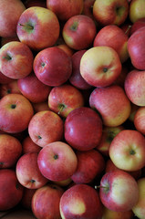 Background from collected red apple