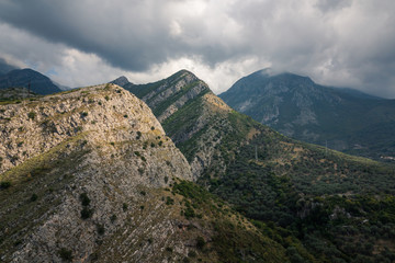 Naklejka na ściany i meble Dinaric Alps in Stari Bar, Montenegro