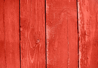Coral color Wood texture. Surface of wood plank background. 