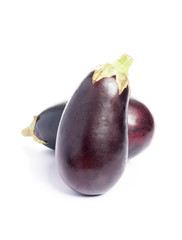 fresh beautiful eggplants