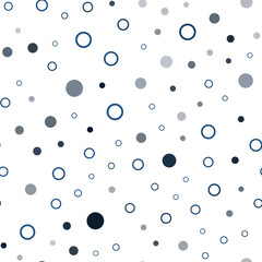 Dark BLUE vector seamless background with bubbles.