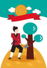 Card dedicated to the Chinese holiday Mid Autumn Festival