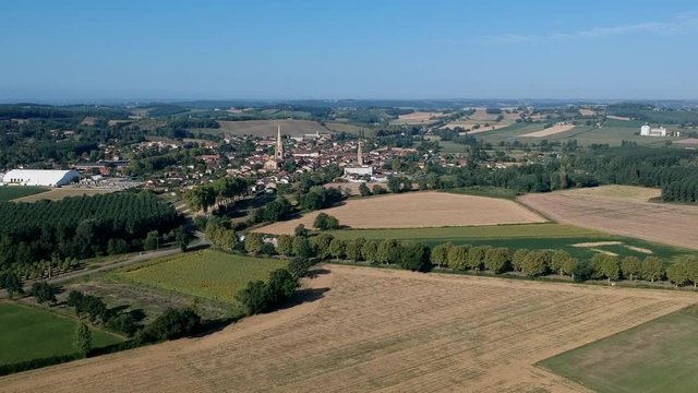 Marciac ( Gers - France) - Vue a&eacute;rienne