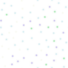 Fototapeta premium Light Multicolor vector seamless background with xmas snowflakes.
