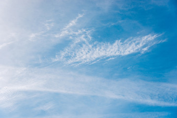 Naklejka na ściany i meble blue sky with white clouds full frame