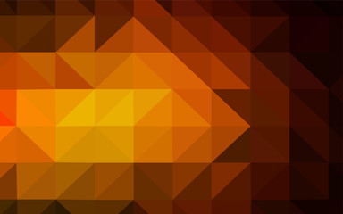 Dark Orange vector polygon abstract backdrop.