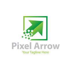 pixel arrow business logo designs
