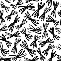 Fototapeta premium Seamless pattern with doodle abstract elements. Hand drawn vector ornament for wrapping paper. 
