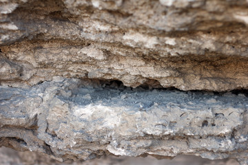 Relief surface of the rock close up
