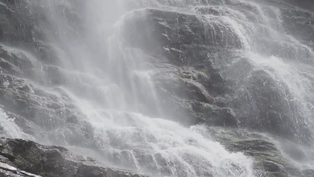 Waterfall Maltatal in Austria.  Carinthias's highest waterfall The Fallbach - opposite the confluence of the G&radic;&part;&radic;&uuml;graben - plunges over a rock face here and thunders down 200m into the depths