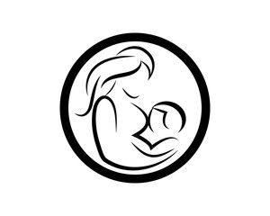 breastfeeding position illustration template