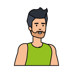 Obraz na płótnie Canvas athletic man avatar character