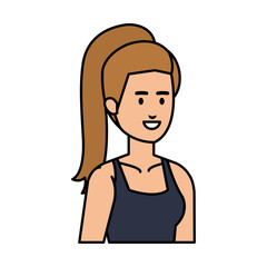 athletic woman sporting character