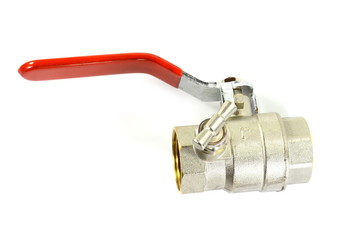 Water faucet at the white background