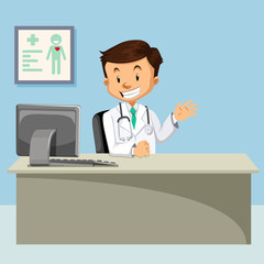 A doctor at clinic background