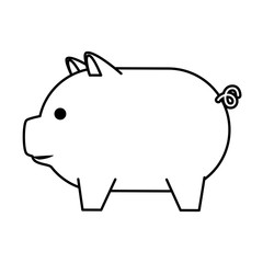 piggy savings isolated icon