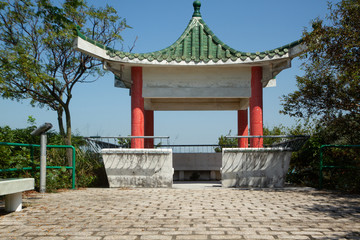 Pavilion located in Tai O fishing village, Lantau Island, Hong Kong, China.