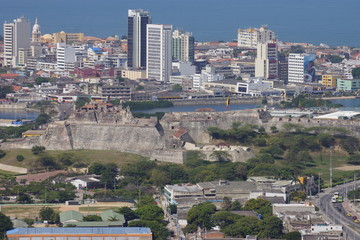 aerial view of the city Cartagena Columbia