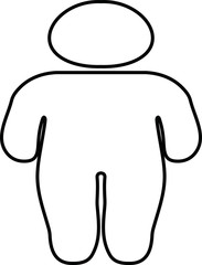 Black Person outline who is losing weight