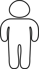 Black Person outline who is losing weight