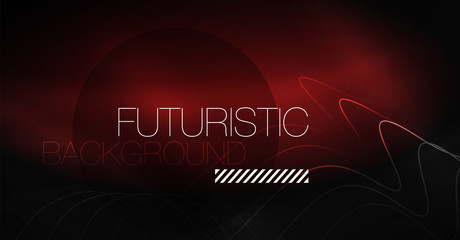 Neon lines wave background. Abstract composition