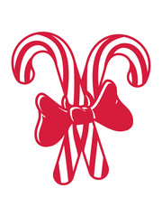 design 2 zuckerstangen schleife geschenk weihnachten zuckerstange lecker süßigkeit zucker süß hunger naschen essen winter geschenk kinder clipart logo streifen linien