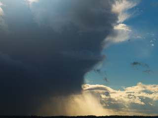 Fototapeta na wymiar the looming storm cloud.