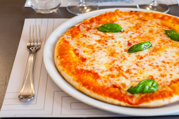 Tipical pizza margherita in Rome