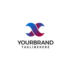 Fototapeta premium Letter X logo icon design template elements