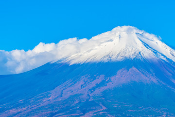 Beautiful fuji mountain in yamanakako or yamanaka lake