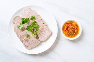 Pork sausage Vietnamese or Vietnamese steamed pork
