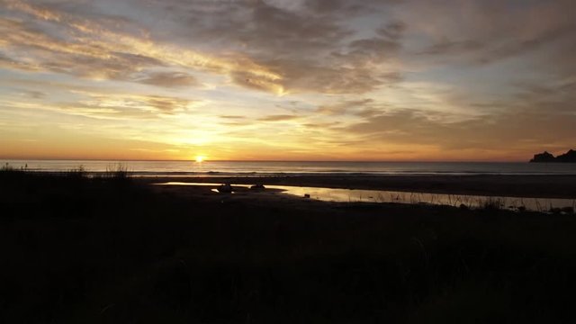 Timelapse of an beautiful sunrise on New Zealands East Cape. The first part of the world to see the Sunrise